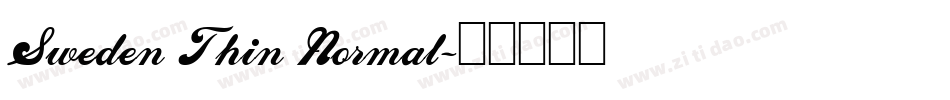 Sweden Thin Normal字体转换